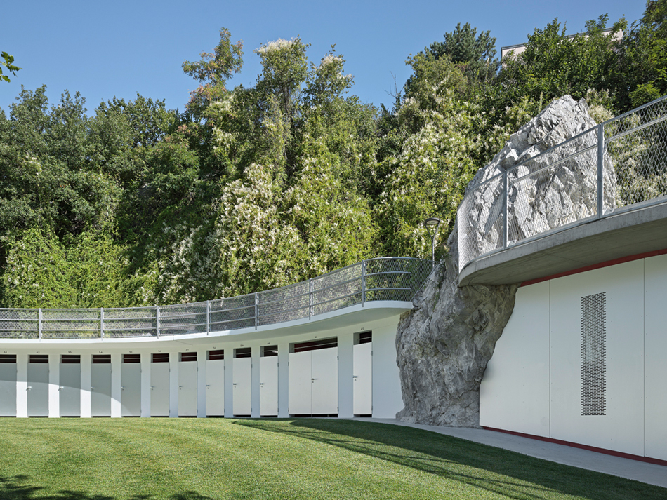 NAU architecture bains de geronde switzerland designboom