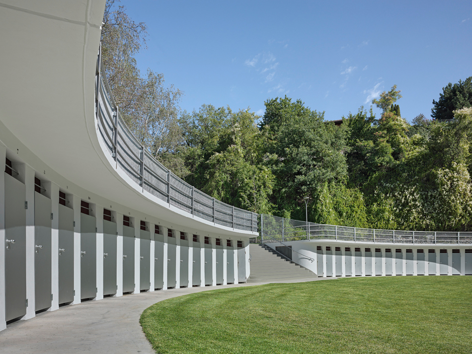 NAU architecture bains de geronde switzerland designboom