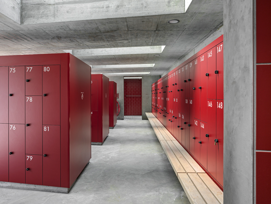 NAU architecture bains de geronde switzerland designboom