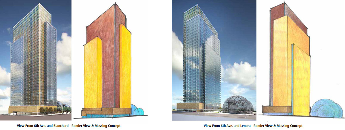 nbbj adds glass biospheres to amazon headquarters proposal