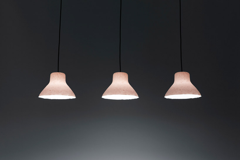 nendo: bi-color washi paper lamp 