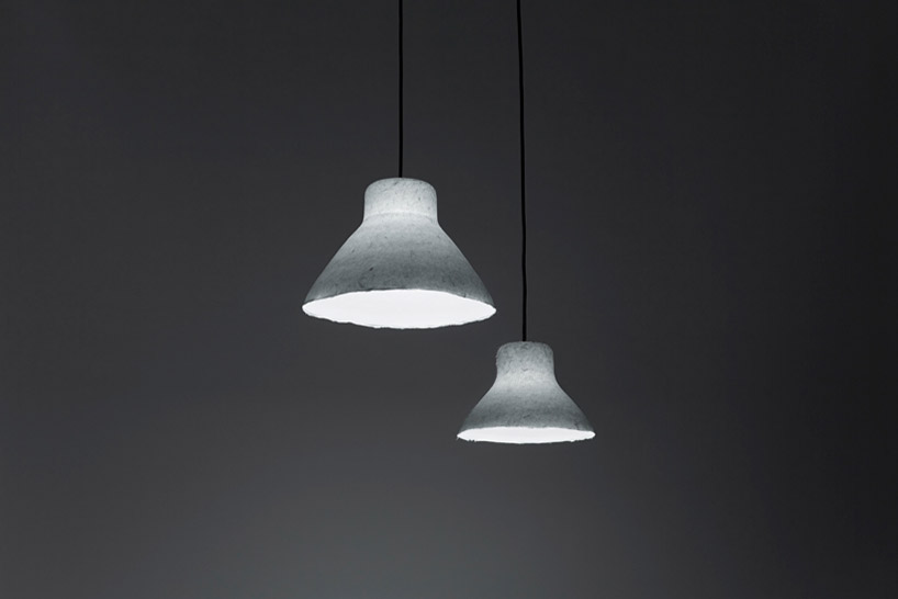 nendo: bi-color washi paper lamp 