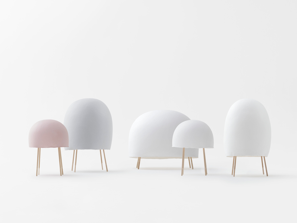 NICHETTO=NENDO paper ice cream lamp