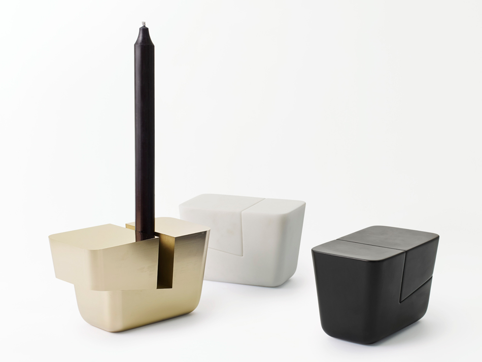 NICHETTO=NENDO wedge of matter candleholder