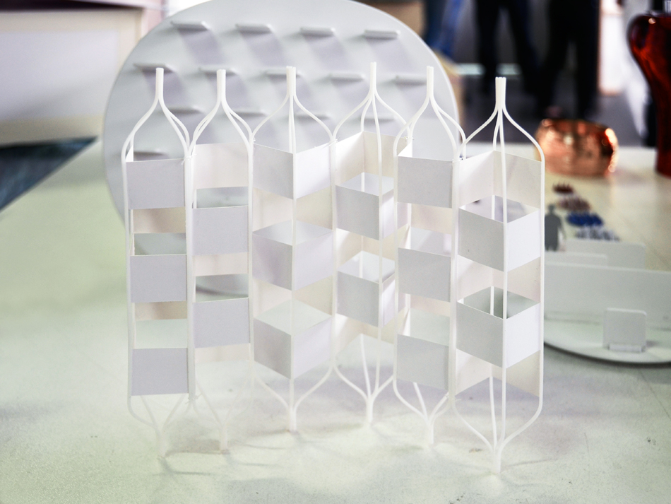 NICHETTO=NENDO trellis bandaged room divider model