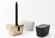 NICHETTO=NENDO wedge of matter candleholder NICHETTO=NENDO wedge of matter candleholder