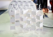 NICHETTO=NENDO trellis bandaged room divider model NICHETTO=NENDO trellis bandaged room divider model