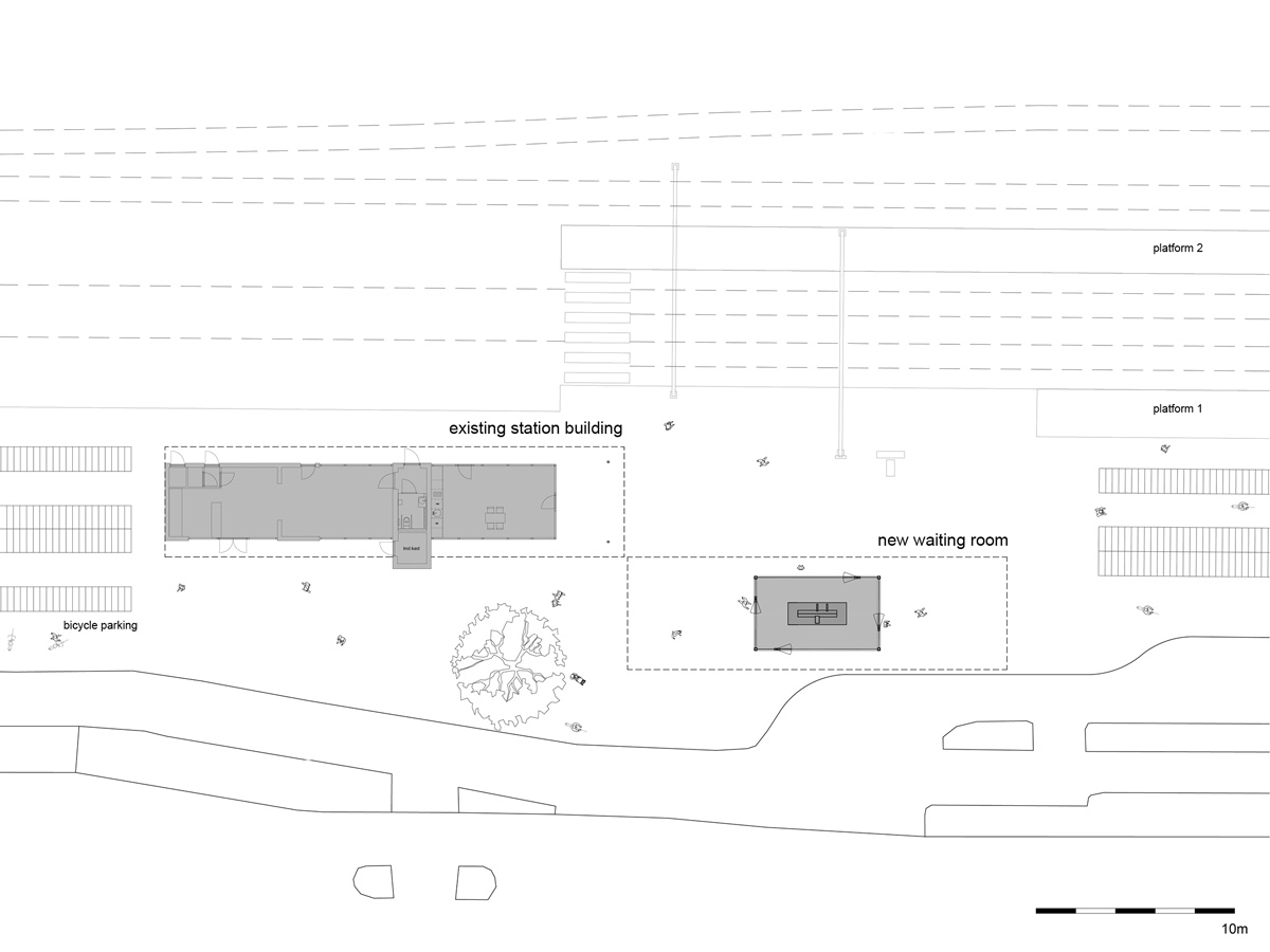 NL architects barneveld centrum train station waiting room designboom
