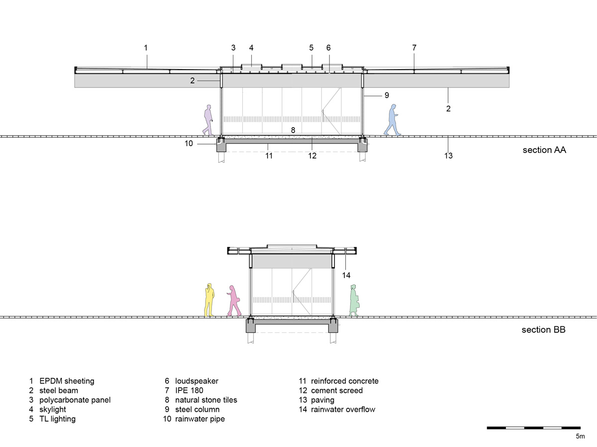 NL architects barneveld centrum train station waiting room designboom