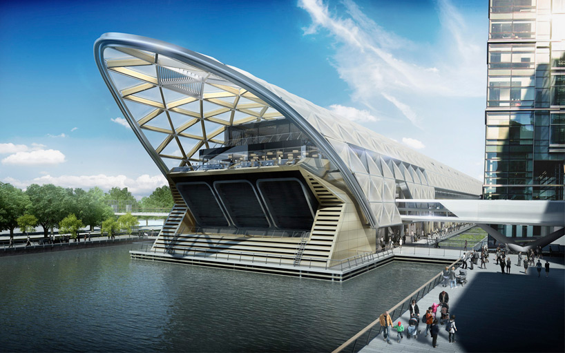 norman foster partners canary wharf crossrail london designboom