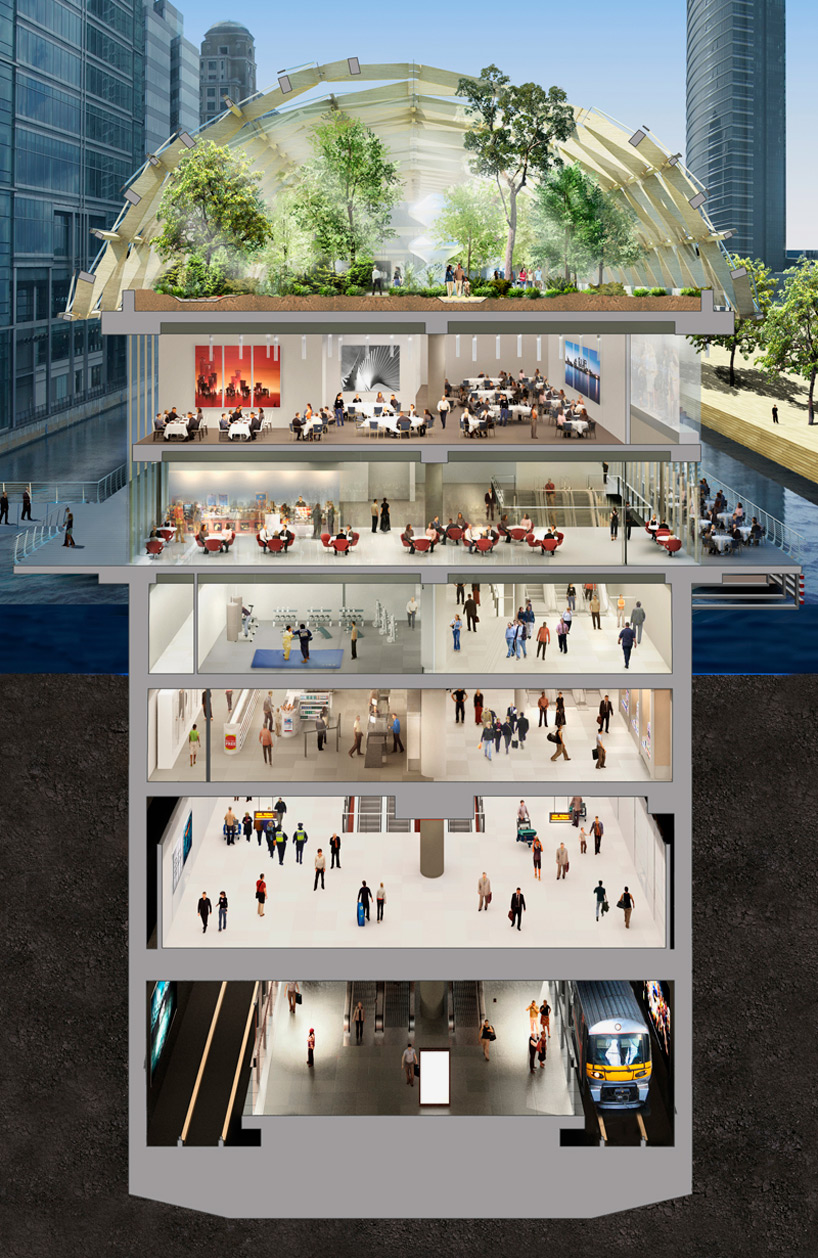 norman foster partners canary wharf crossrail london designboom