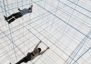 numen/for use installs inhabitable string sculpture inside inflatable bubble