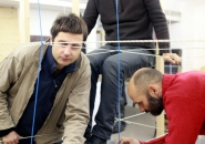 numen/for use installs inhabitable string sculpture inside inflatable bubble