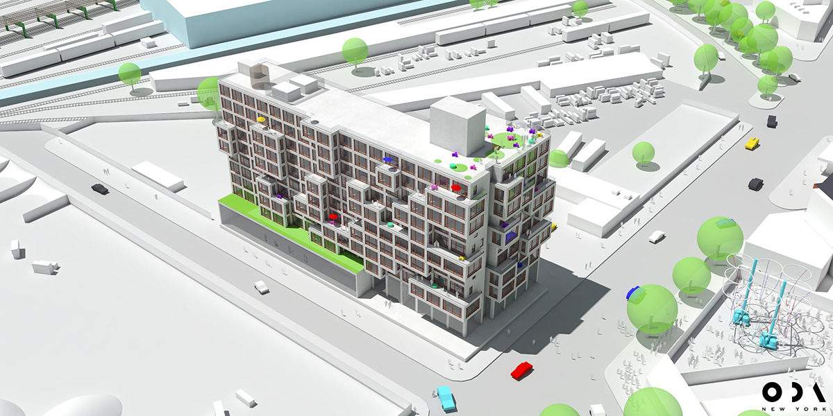 ODA new york 2222 jackson residences long island city queens designboom