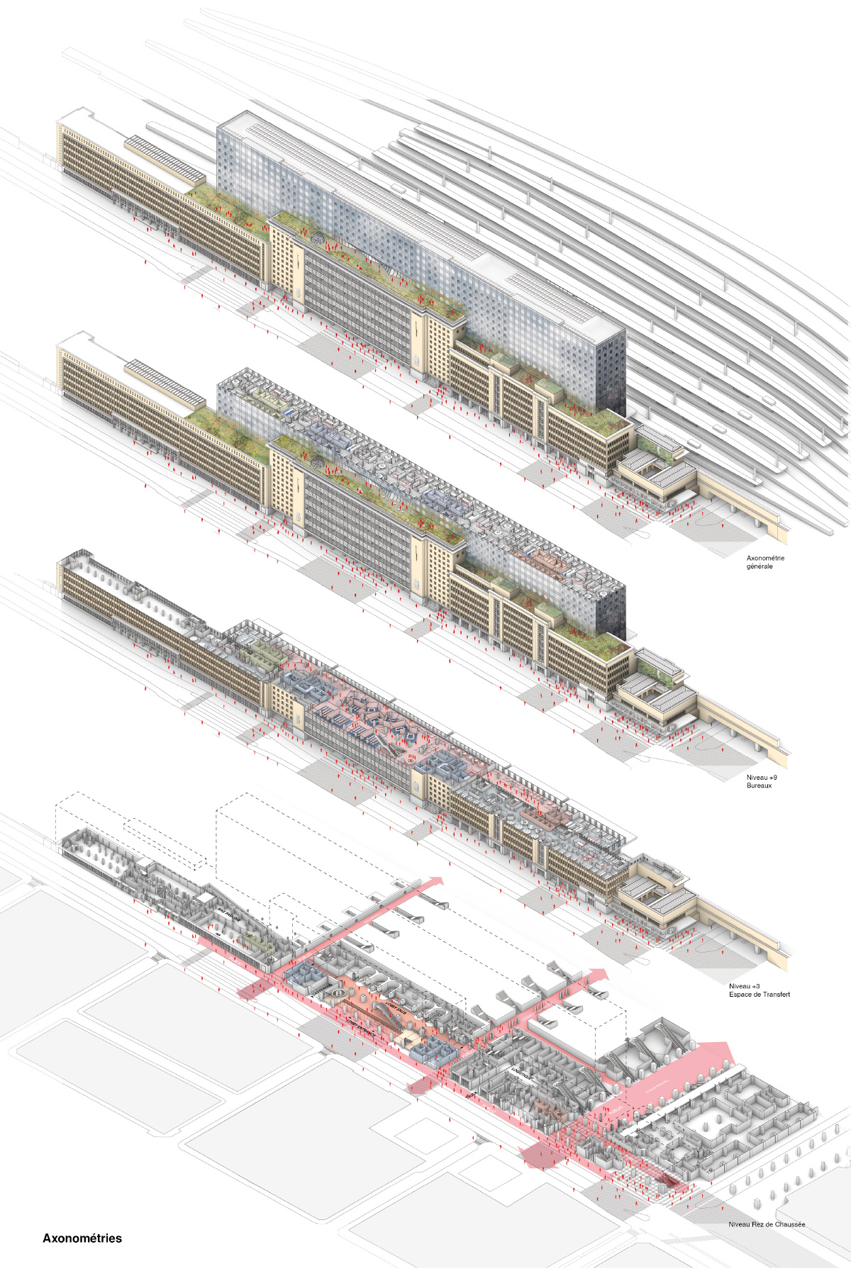 Oma Plans Belgium Railway Headquarters With 'sheer, Cliff-like Façade'