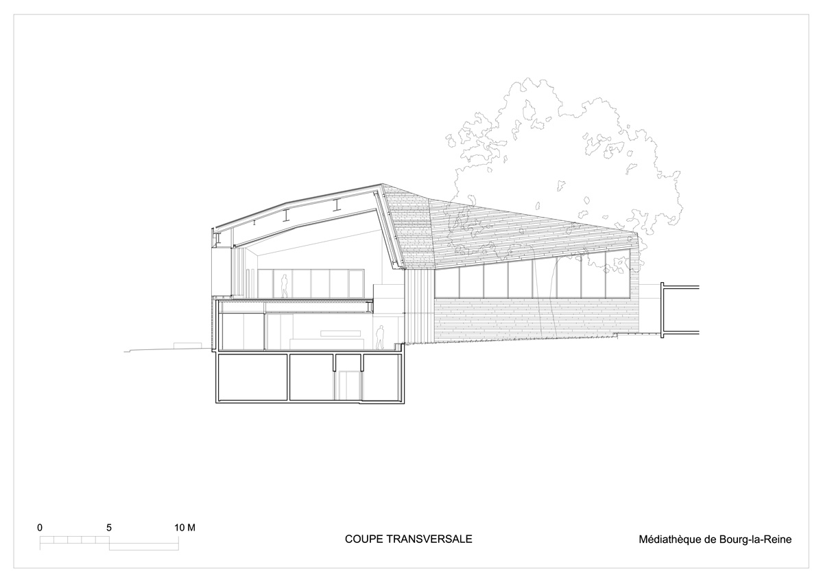 g17pascale guedot architecte mediatheque media library in bourg-la-reine designboom