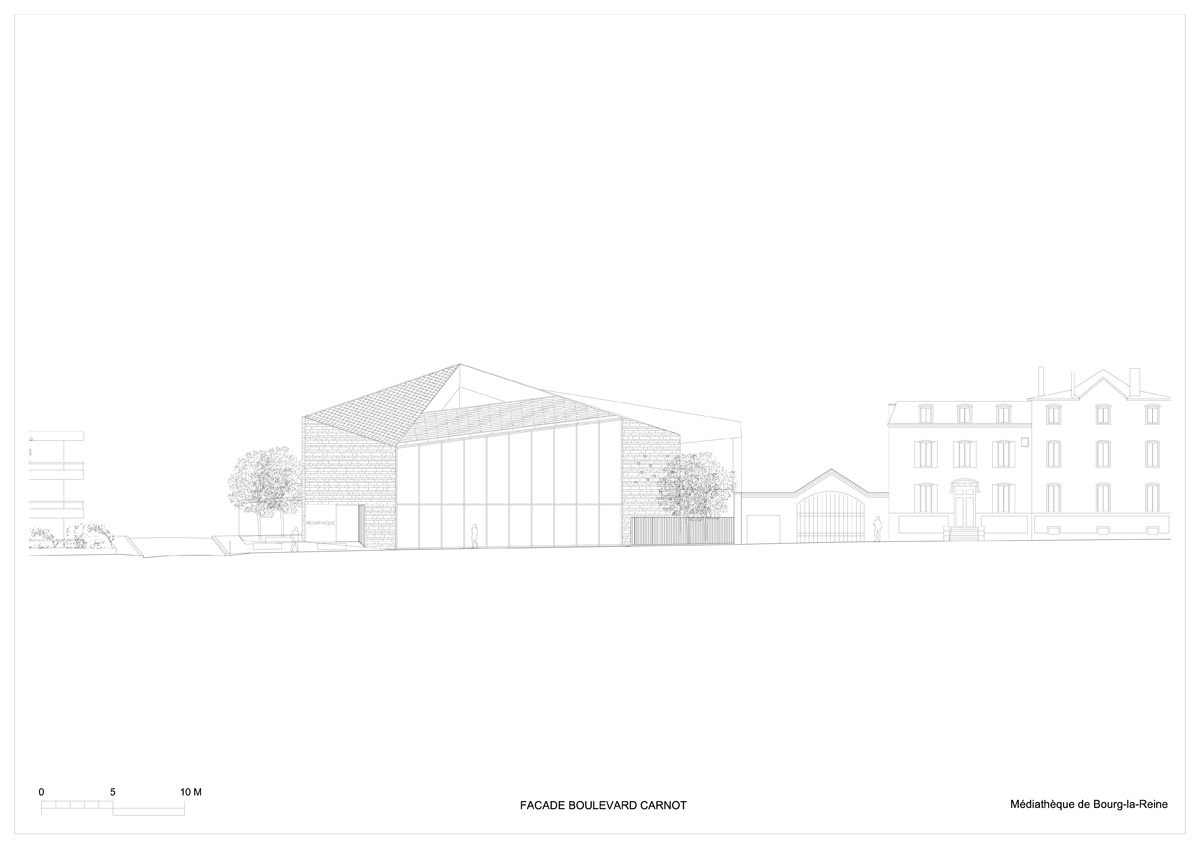 pascale guedot architecte mediatheque media library in bourg-la-reine designboom