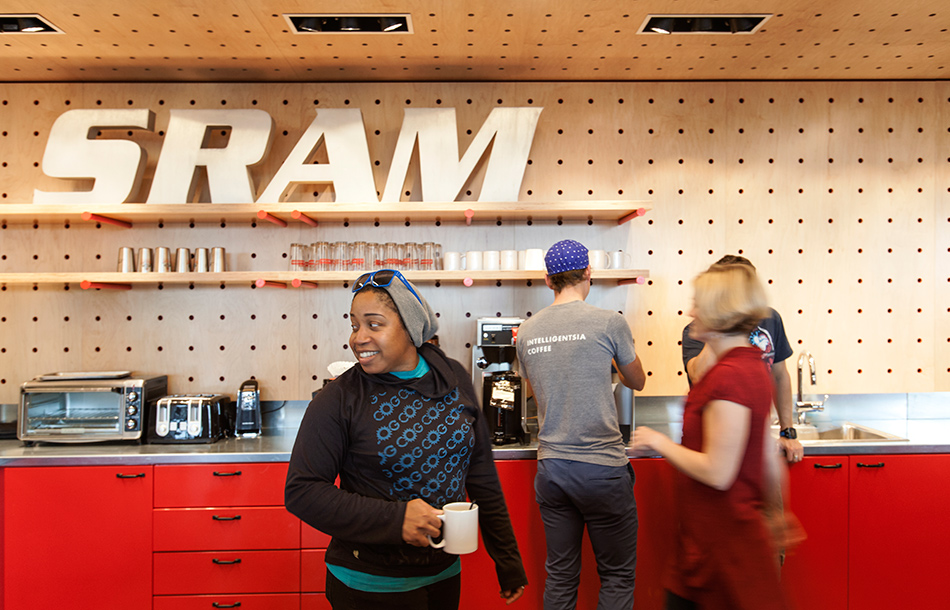 perkins will sram office bicycle component manufacturer chicago designboom