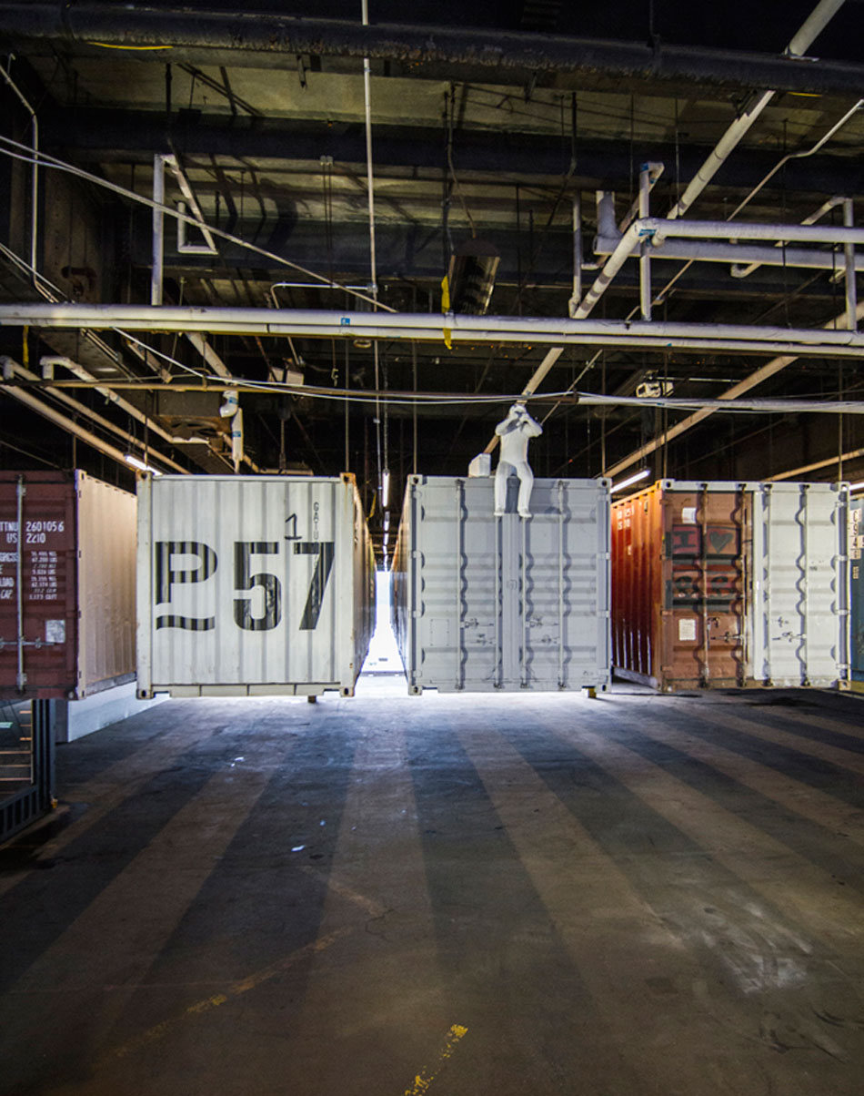 pier 57 magic carpet shipping container installation