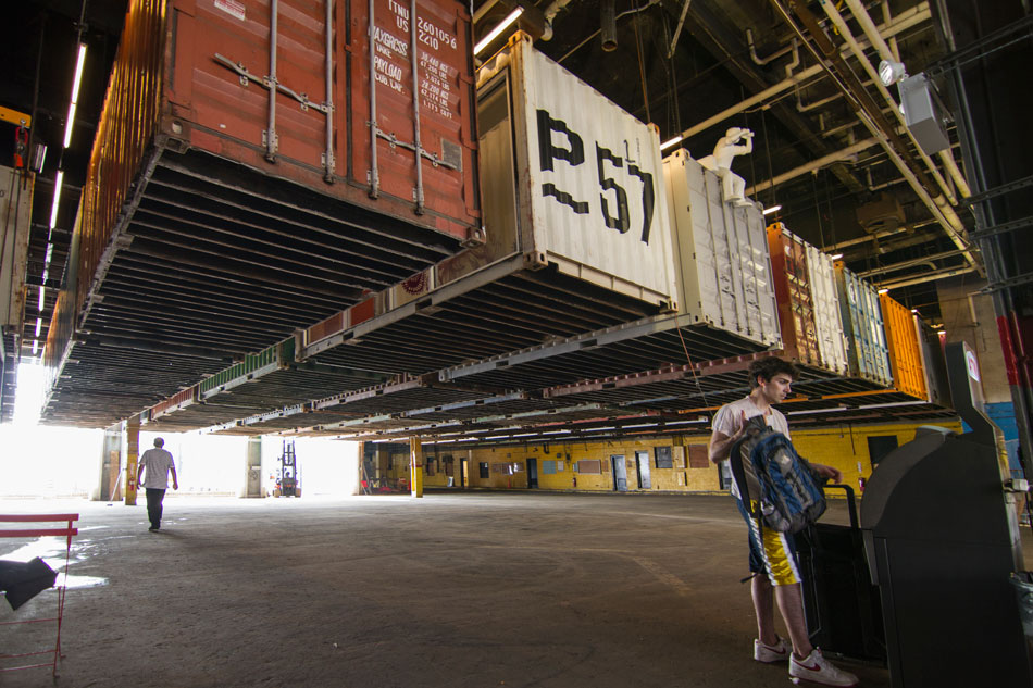 pier 57 magic carpet shipping container installation