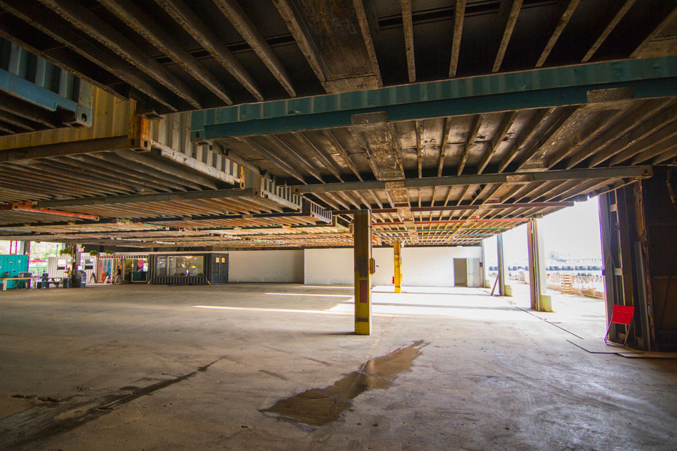 pier 57 magic carpet shipping container installation