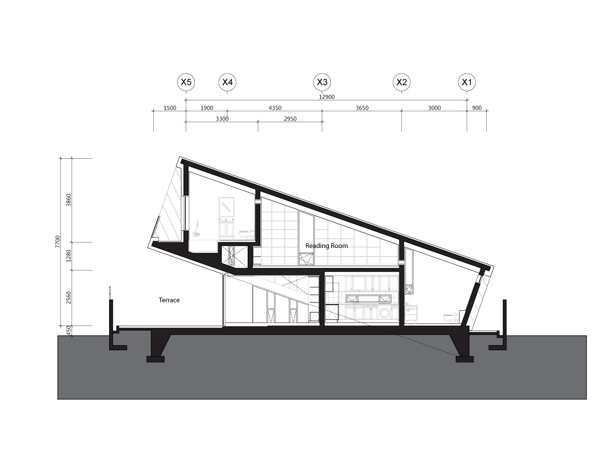 PRAUD leaning house chungpyong korea designboom