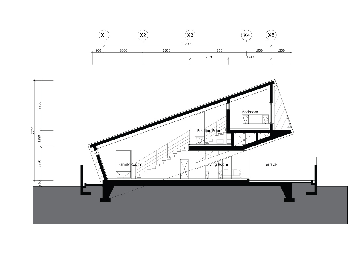 PRAUD leaning house chungpyong korea designboom