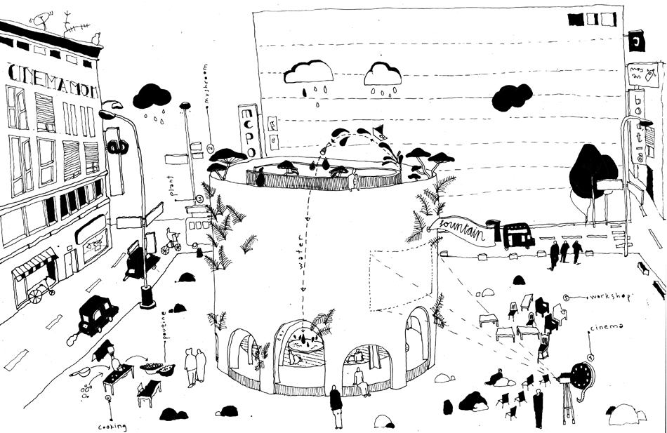 raumlabor fountain house montreal canada designboom