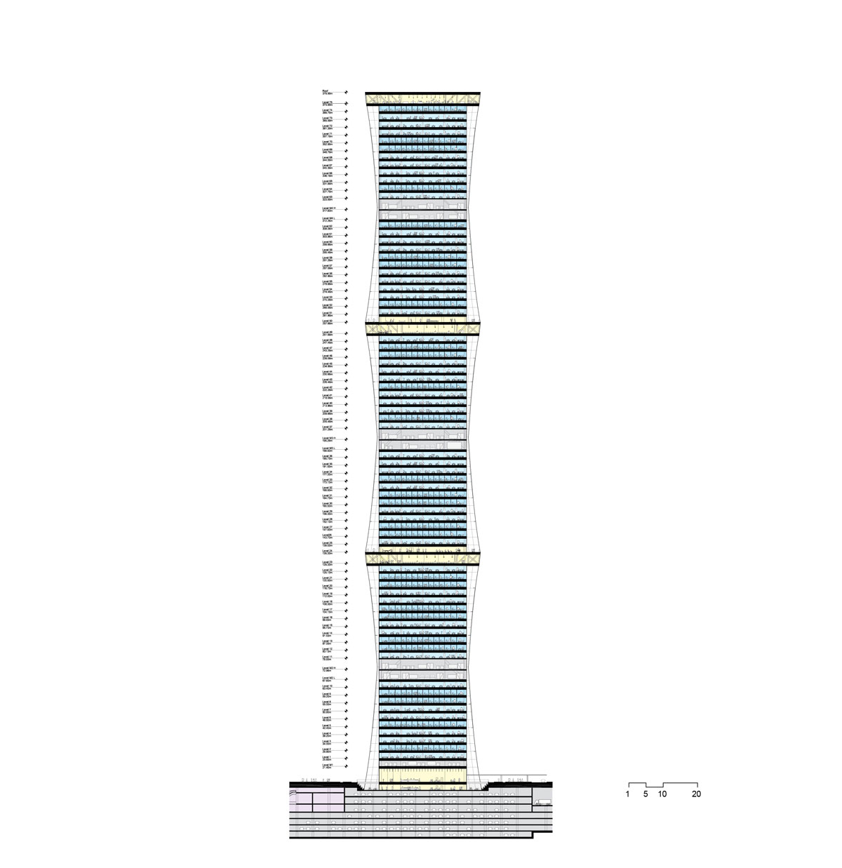 REX wraps equator tower in fully retractable brise-soleil designboom