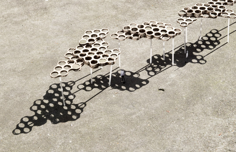 a rendering of the 100-meter long installation as imagined by the bouroullec brothers