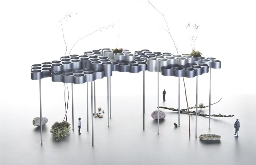 small scale model of the nuage pergola, image © ronan & erwan bouroullec