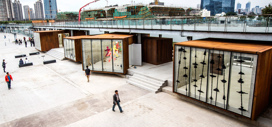 schmidt hammer lassen shanghai west bund biennial pavilions designboom