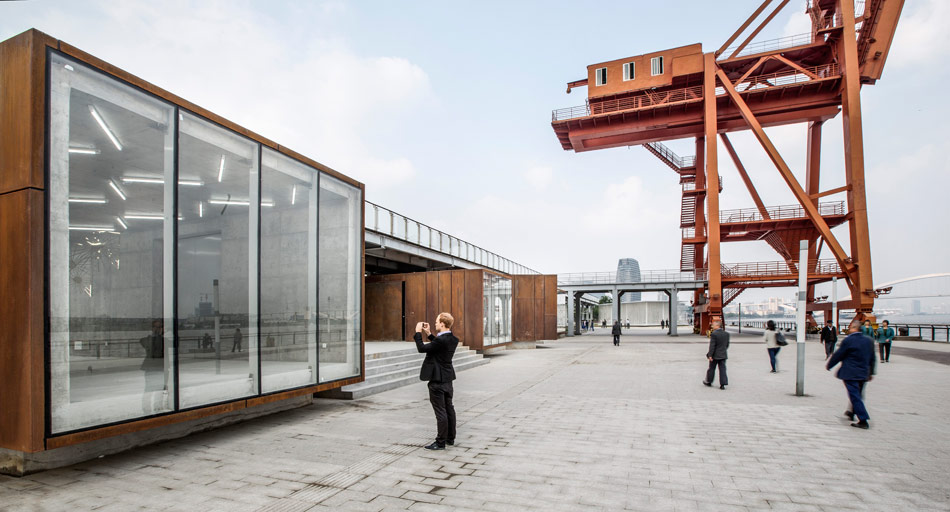 schmidt hammer lassen shanghai west bund biennial pavilions designboom