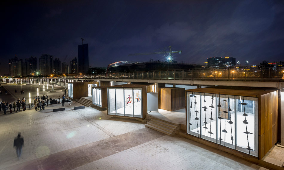 schmidt hammer lassen shanghai west bund biennial pavilions designboom
