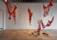 shiota chiharu's 'the soul trembles' exhibition at mori art museum tokyo designboom