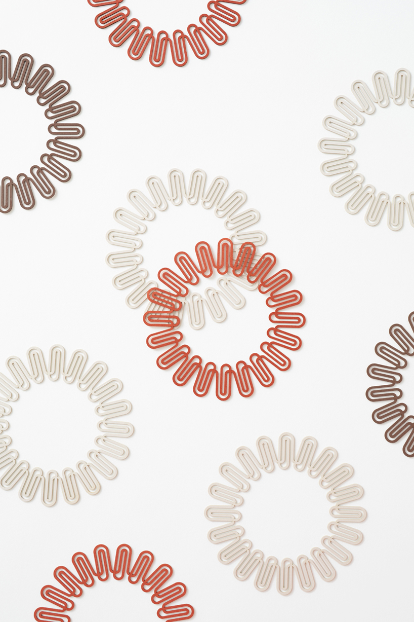 stationery by nendo for by | n features cubic rubber-band