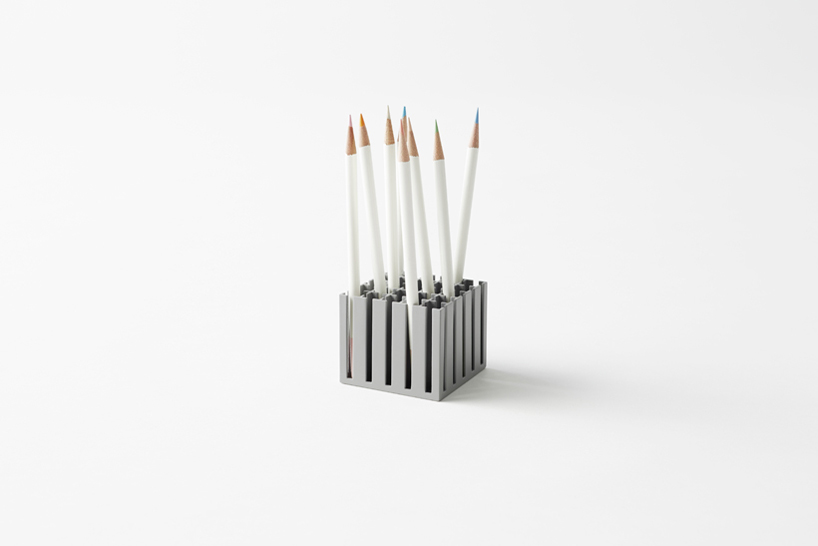 stationery by nendo for by | n features cubic rubber-band