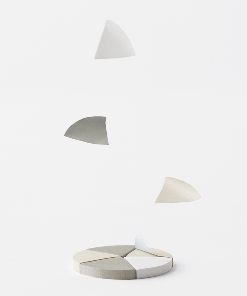 stationery by nendo for by | n features cubic rubber-band