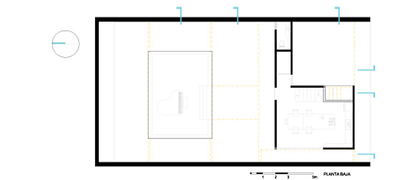 t3arc builds the concrete casa materka around a piano