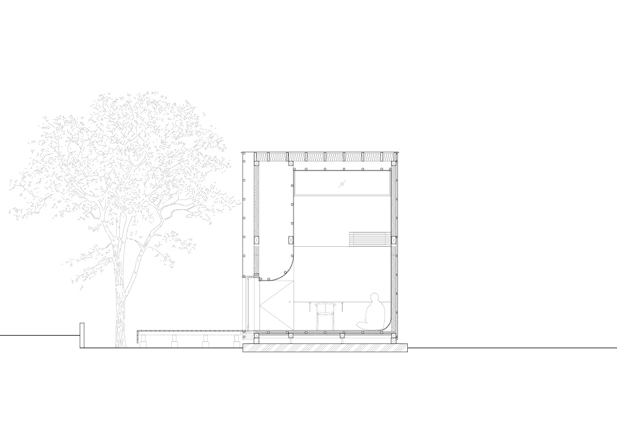 takehiko suzuki architects' tunnel is a small hut in tokyo clad in charred japanese cedar designboom