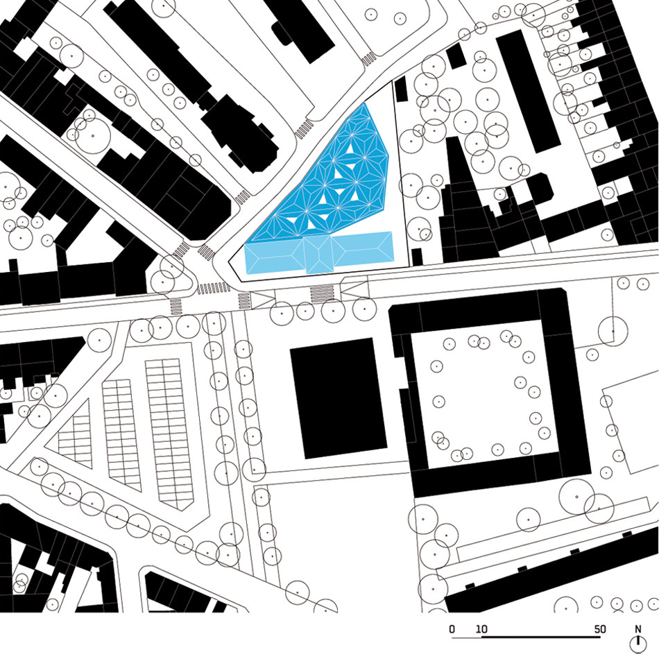 tank architectes: mediatheque de la madeleine under construction