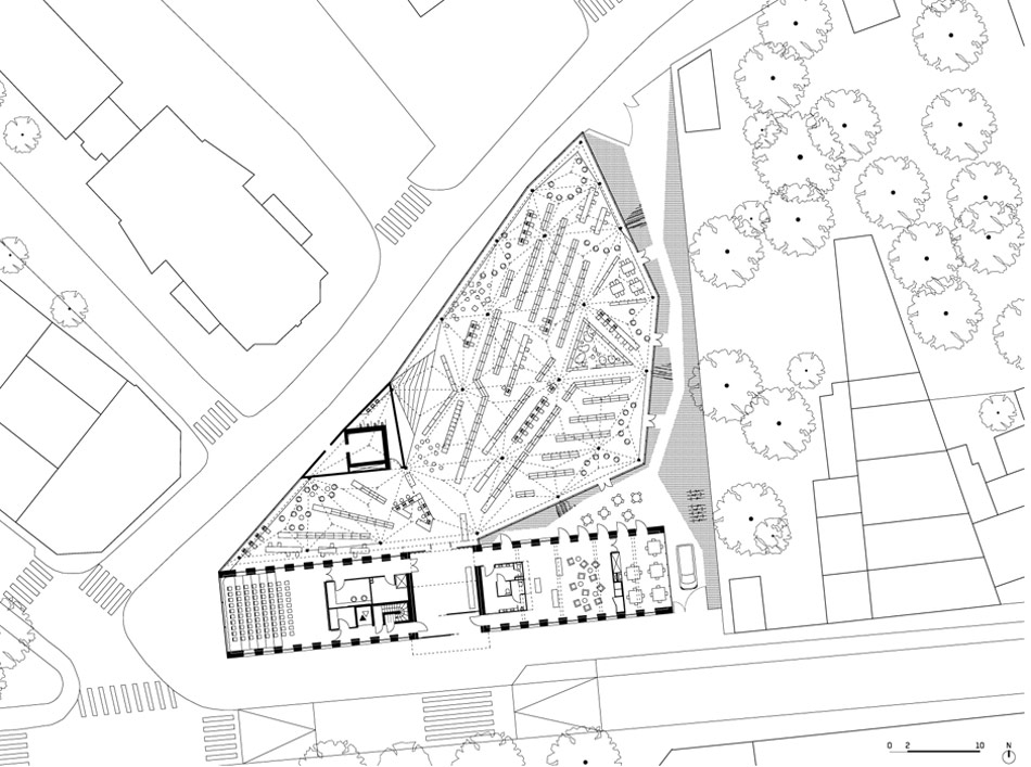 tank architectes: mediatheque de la madeleine under construction