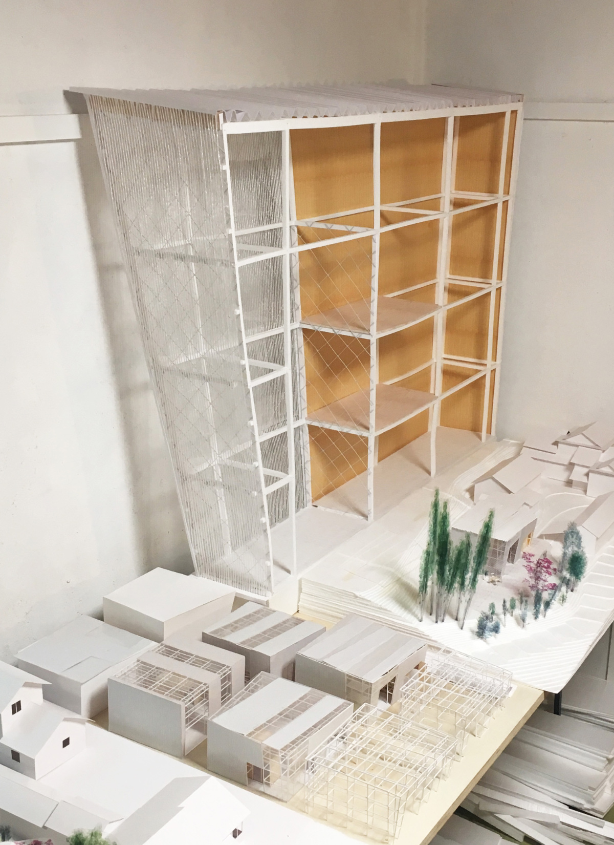 translucent polycarbonate and wire mesh structure fills japanese solarium with natural light designboom