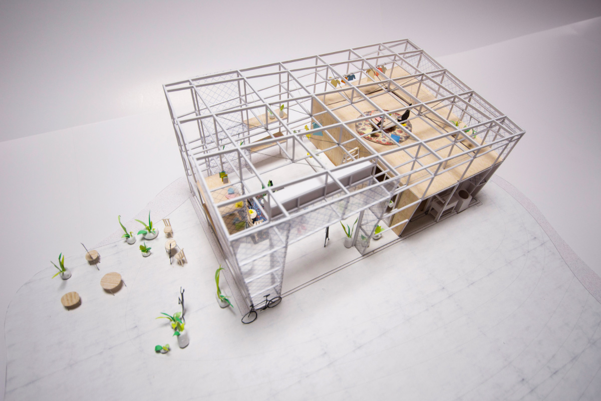 translucent polycarbonate and wire mesh structure fills japanese solarium with natural light designboom