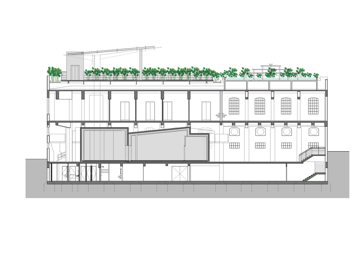 triptyque red bull station cultural center designboom