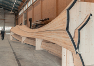 urbach tower self-shaping wood ICD ITKE stuttgart designboom
