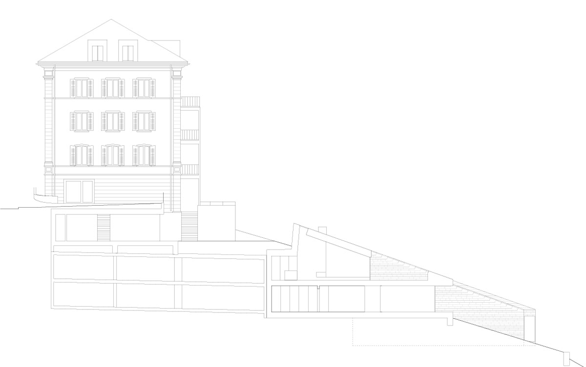 urban villas on lake lucerne create hillside periscopes 