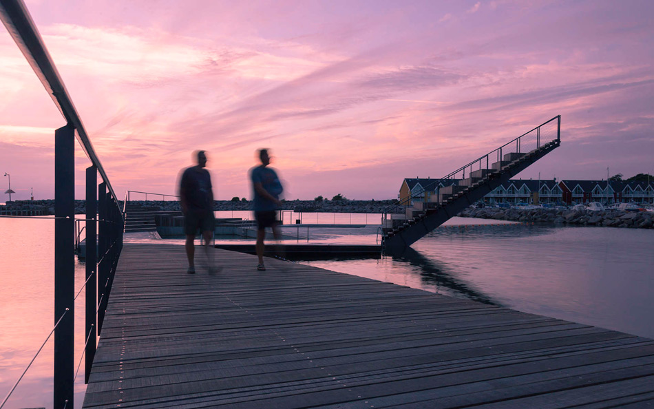 white arkitekter hasle harbour bath bornholm designboom