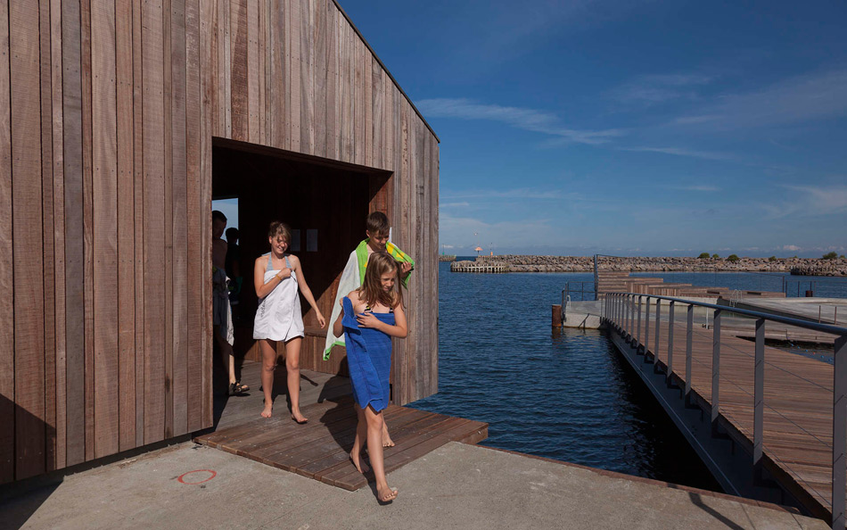white arkitekter hasle harbour bath bornholm designboom