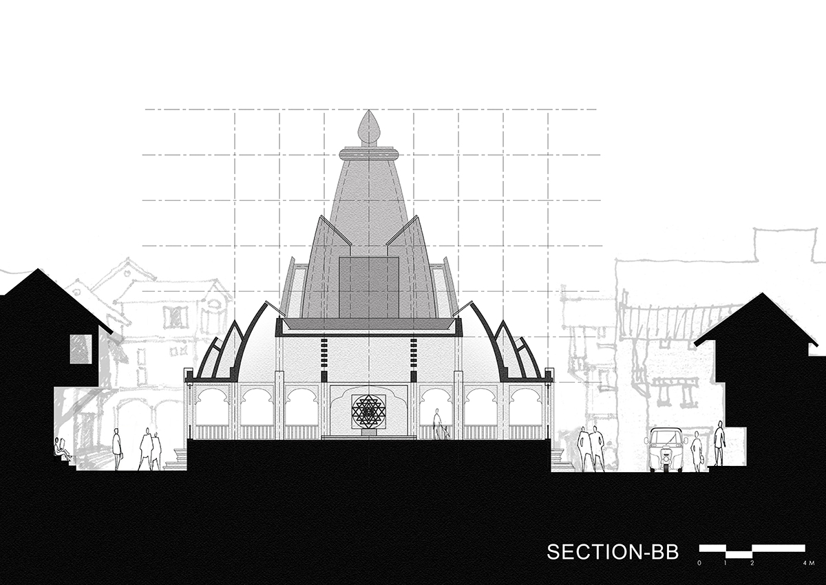 within n without shailesh devi maruti mandir temple india designboom